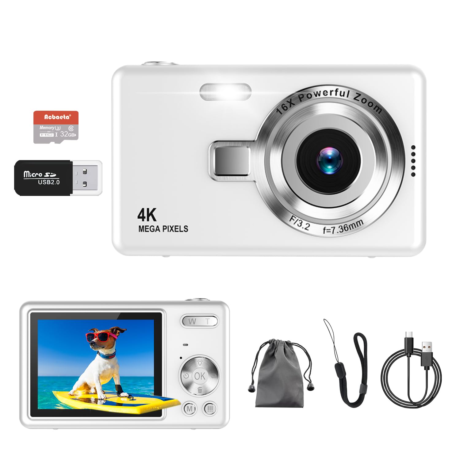 Amazon.com : Digital Camera, Autofocus UHD 4K 50MP Vlogging Camera